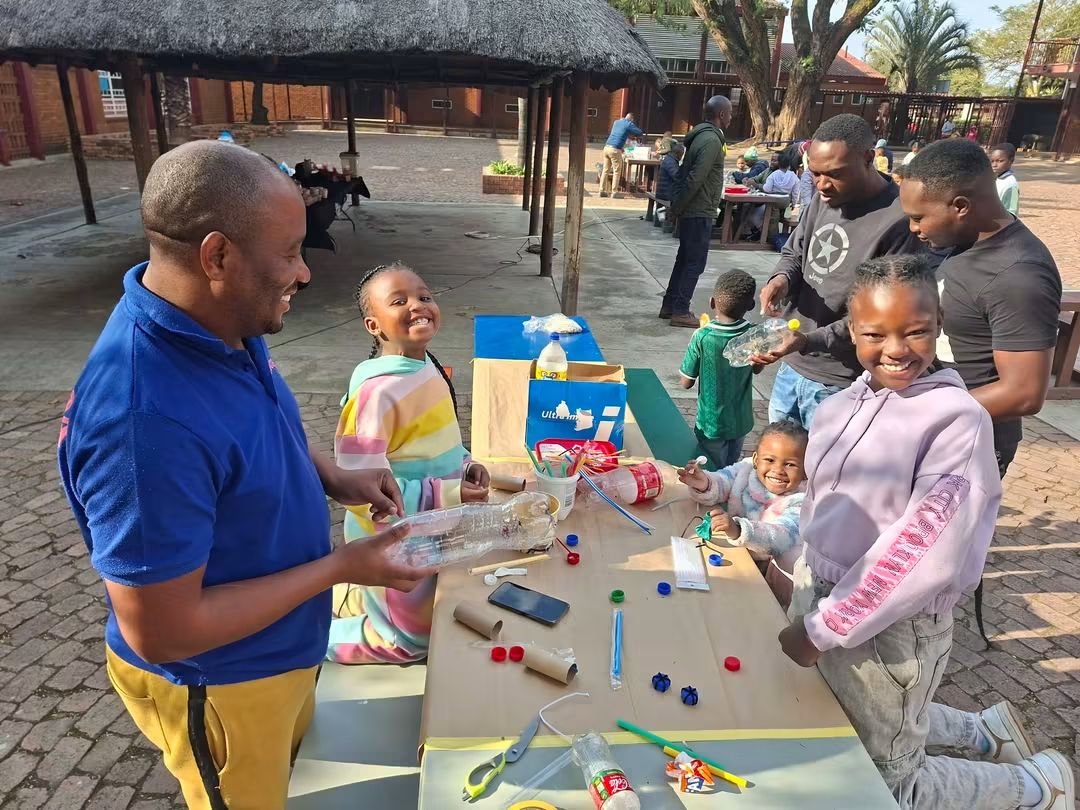 Learners engaging in creative learning