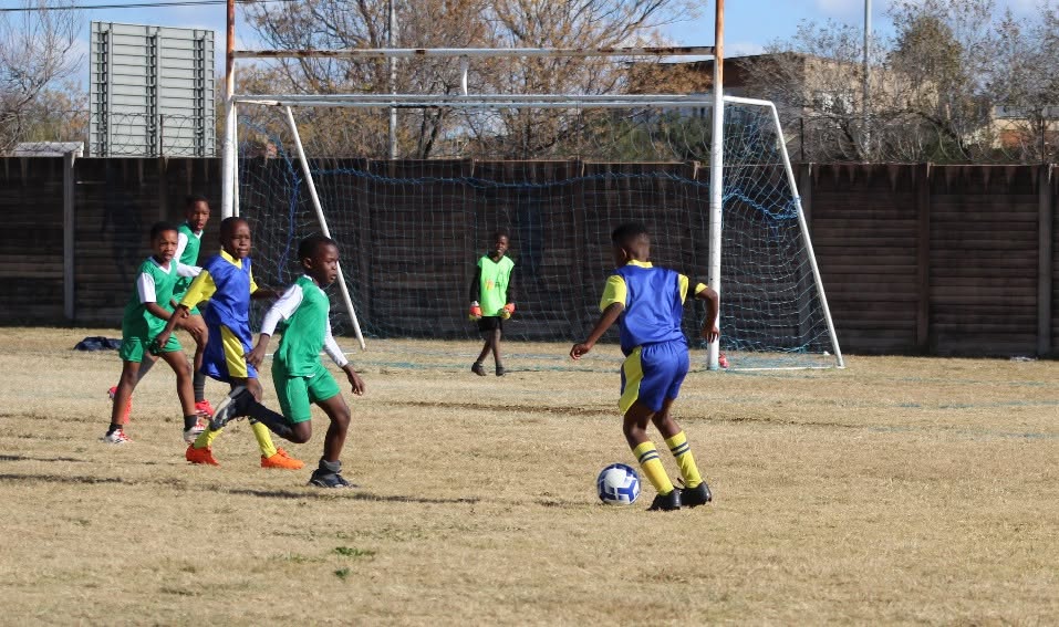 Learners participating in sport at LindoPark